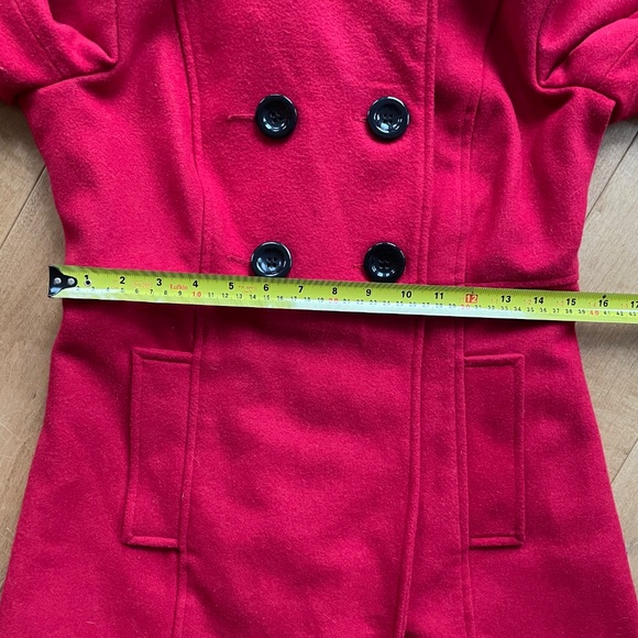 Dynamite Red Wool Pea Coat Size Small - Picture 5 of 13